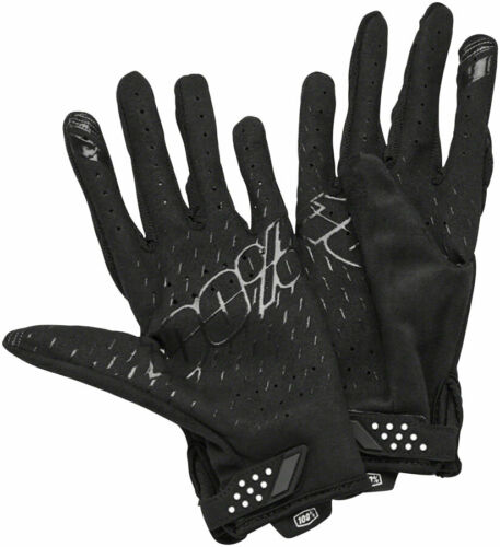 100% Ridecamp Men's Full Finger Gloves: Black MD