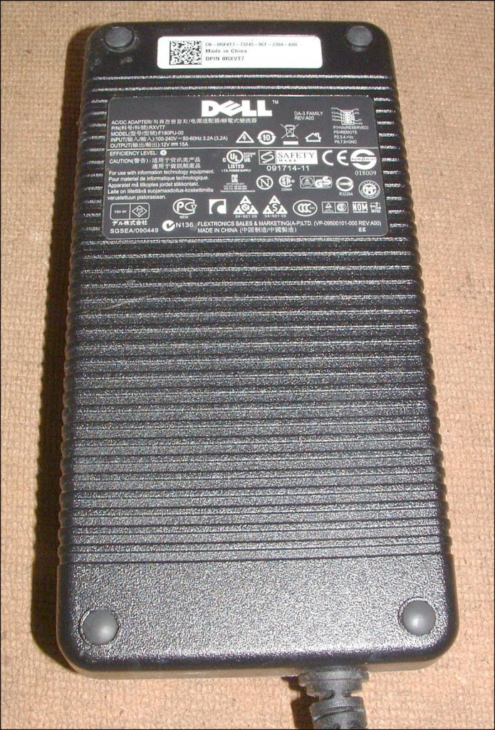 DELL OEM 12V-15A 0RXVT7 POWER SUPPLY FOR USFF DELL COMPUTERS WORKSTATIONS POS