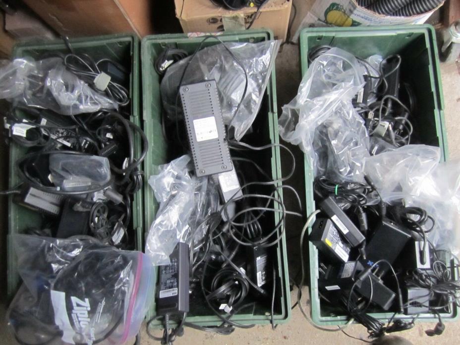 Lot 3 big  boxes roughly 100 power adapters for IBM HP other brands