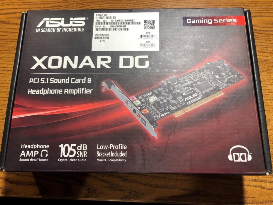 Xonar DG Sound Card ASUS Xonar DG PCI 5.1 Headphone Amp GAMING SERIES