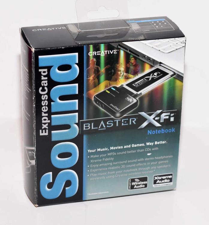 Creative Sound Blaster X-Fi Notebook Sound Card Laptop Express Card SB0950
