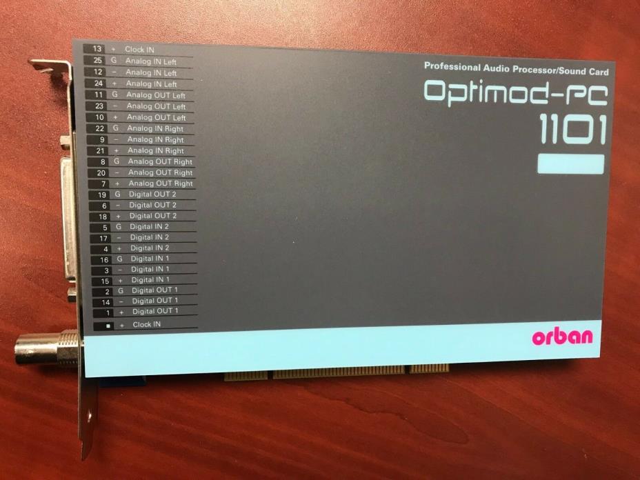 Orban Optimod PC1101 5-Band Digital Analog Broadcast Processing Card BARE CARD