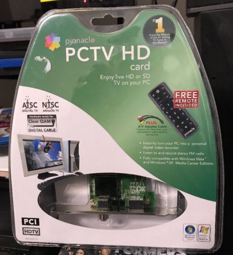 New - Pinnacle PCTV HD Card with Remote PCI HDTV Digital TV