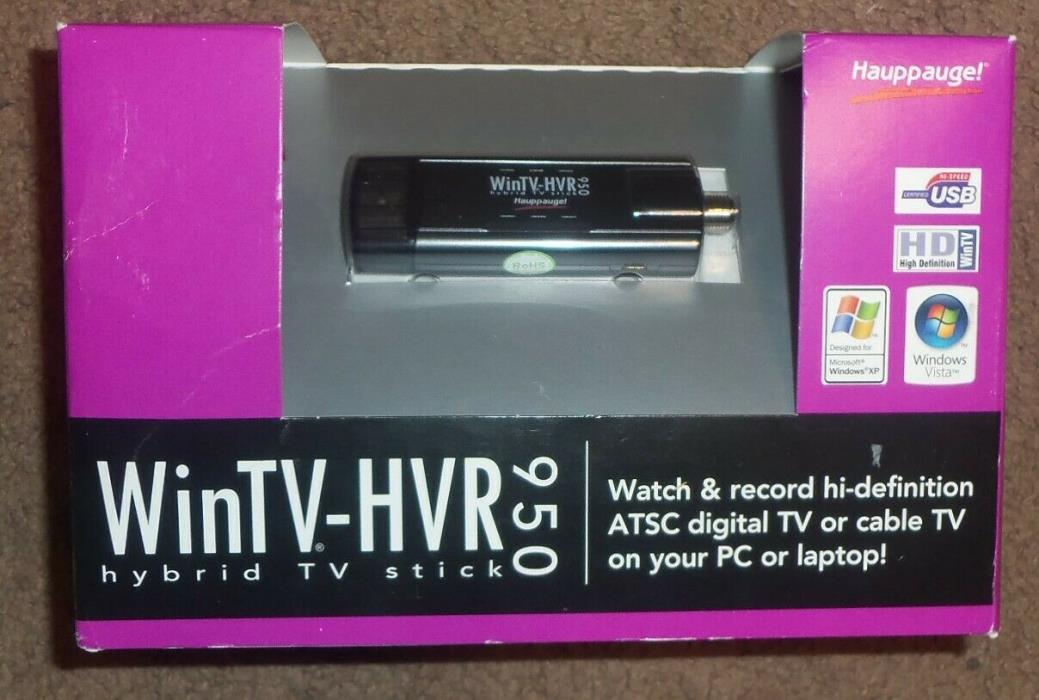 NEW WinTV-HVR 950 hybrid TV stick antenna Hauppauge Watch Hi-def on PC or laptop