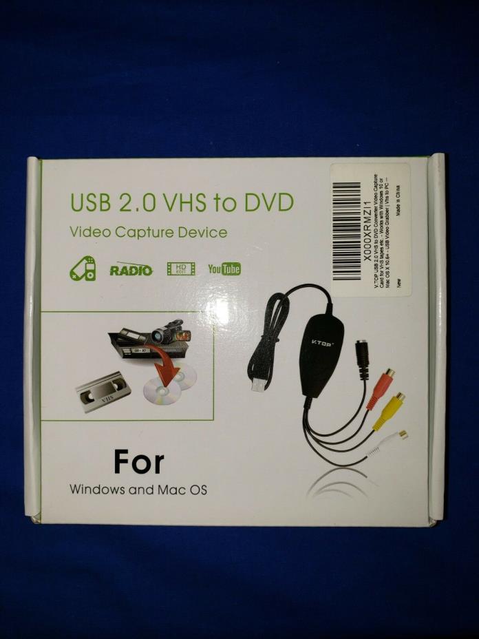 Grabber V-TOP USB 2.0 Video Capture Device W/ Audio / VHS to DVD Converter