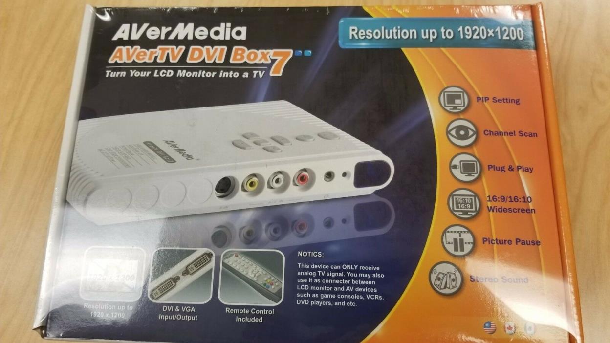 AVerMedia AVerTV DVI Box7 MTVDVIBX7 (New In Box!)