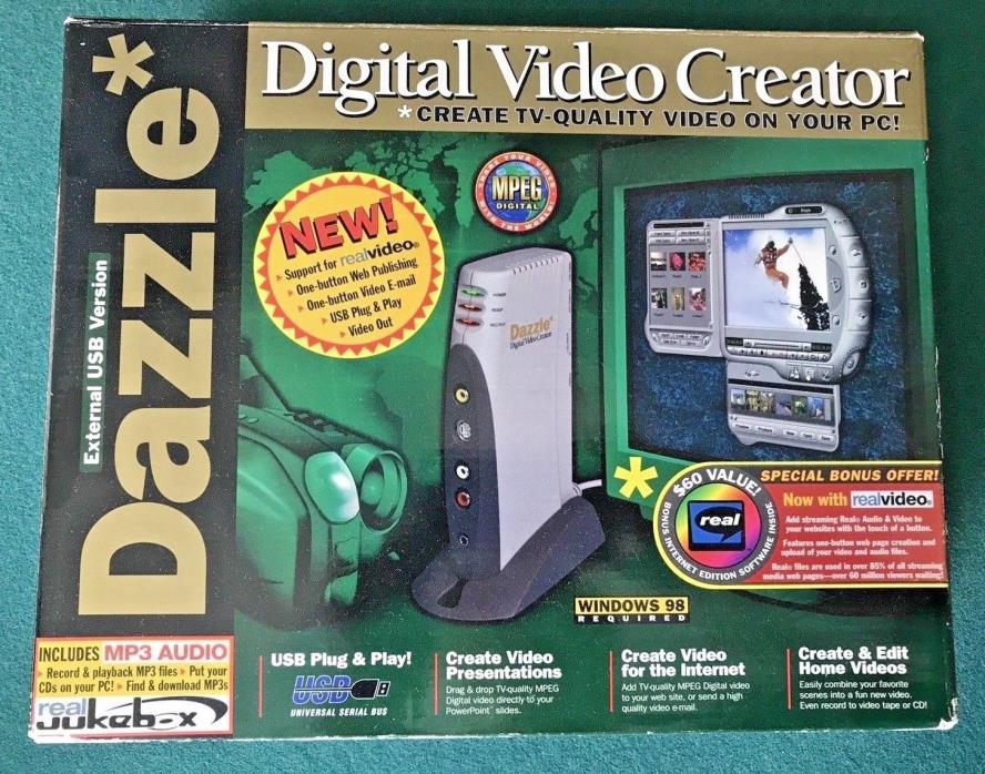 Dazzle Digital Video Creator for PC - External USB Version - NIB
