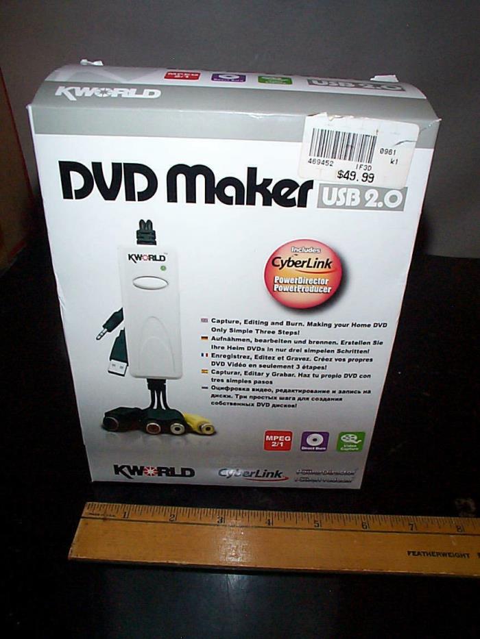 Kworld DVD Maker USB 2.0 USB2800D video capture adapter USB 2.0