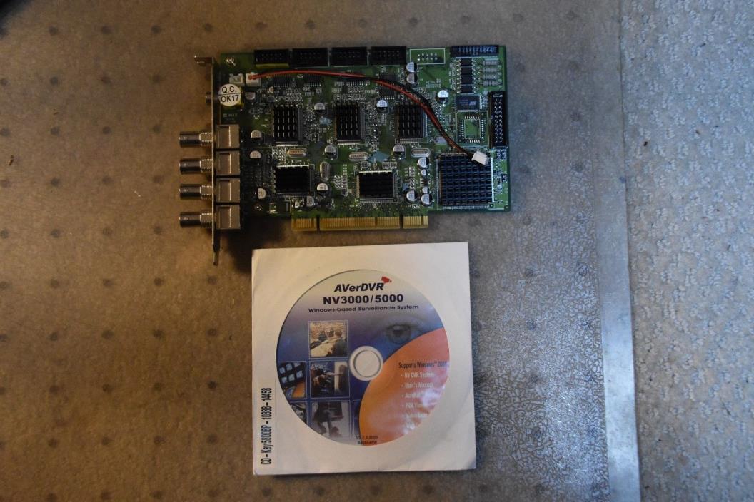AverMedia NV5000 4 Port PCI Video Surveillance DVR Capture Card Bundle