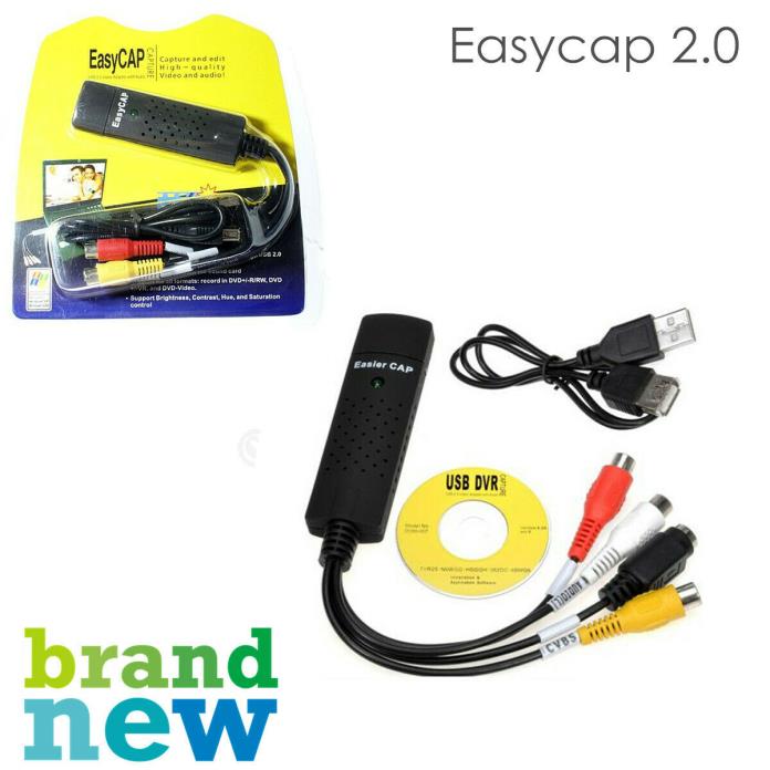 Easycap USB 2.0 Audio TV Video VHS to DVD PC HDD Converter Adapter Capture Card