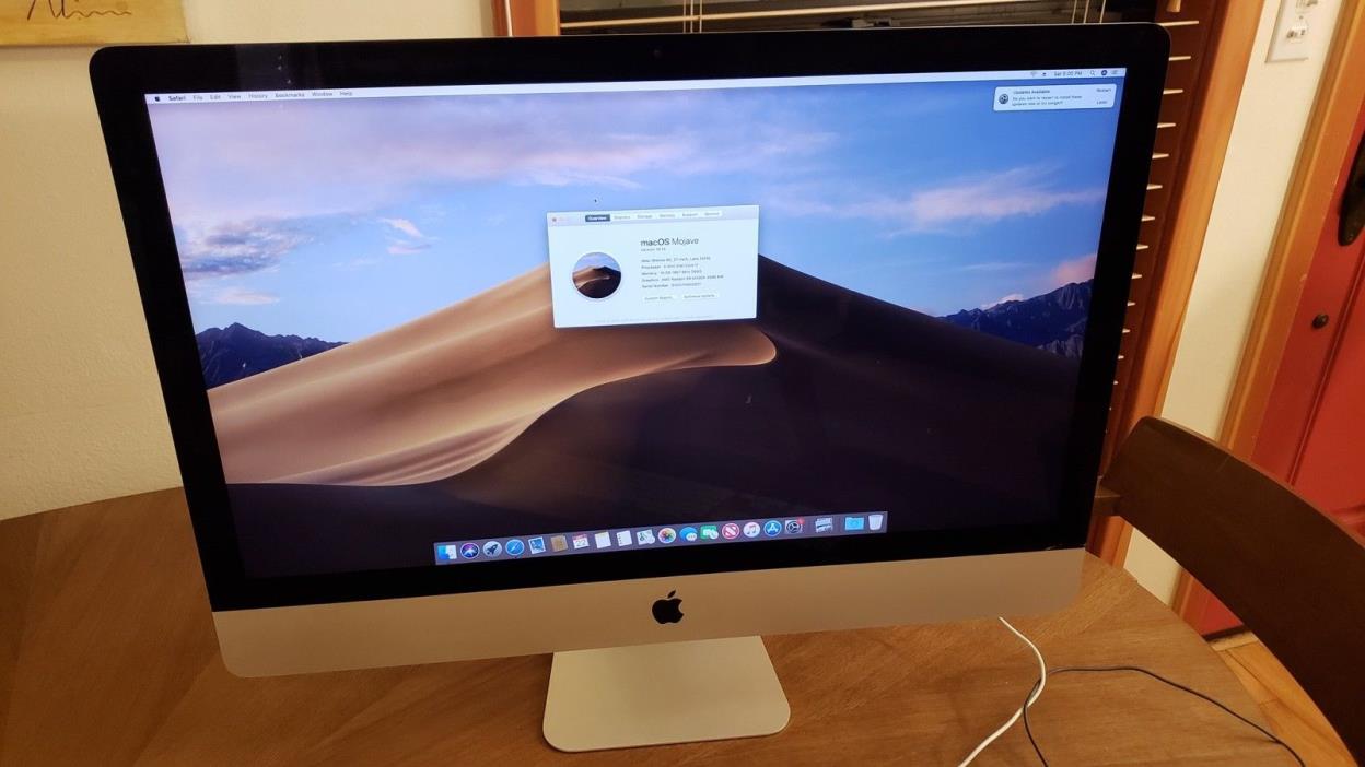 Apple iMac A1419 27 5K Retina MK482LL/A 2015 4.0ghz i7 1tb SSD 16gb ram R9 M395x