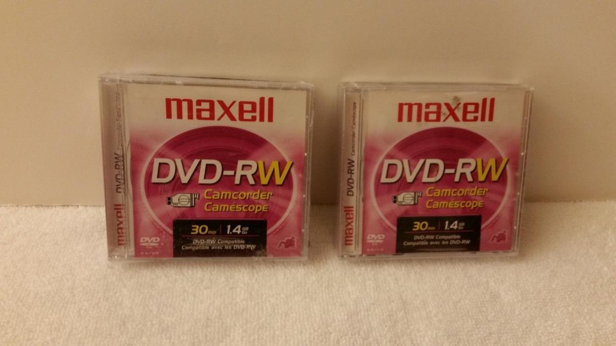 2 Maxell  DVD-RW Camcorder Rewriteable - 3 Pack Jewel Case New