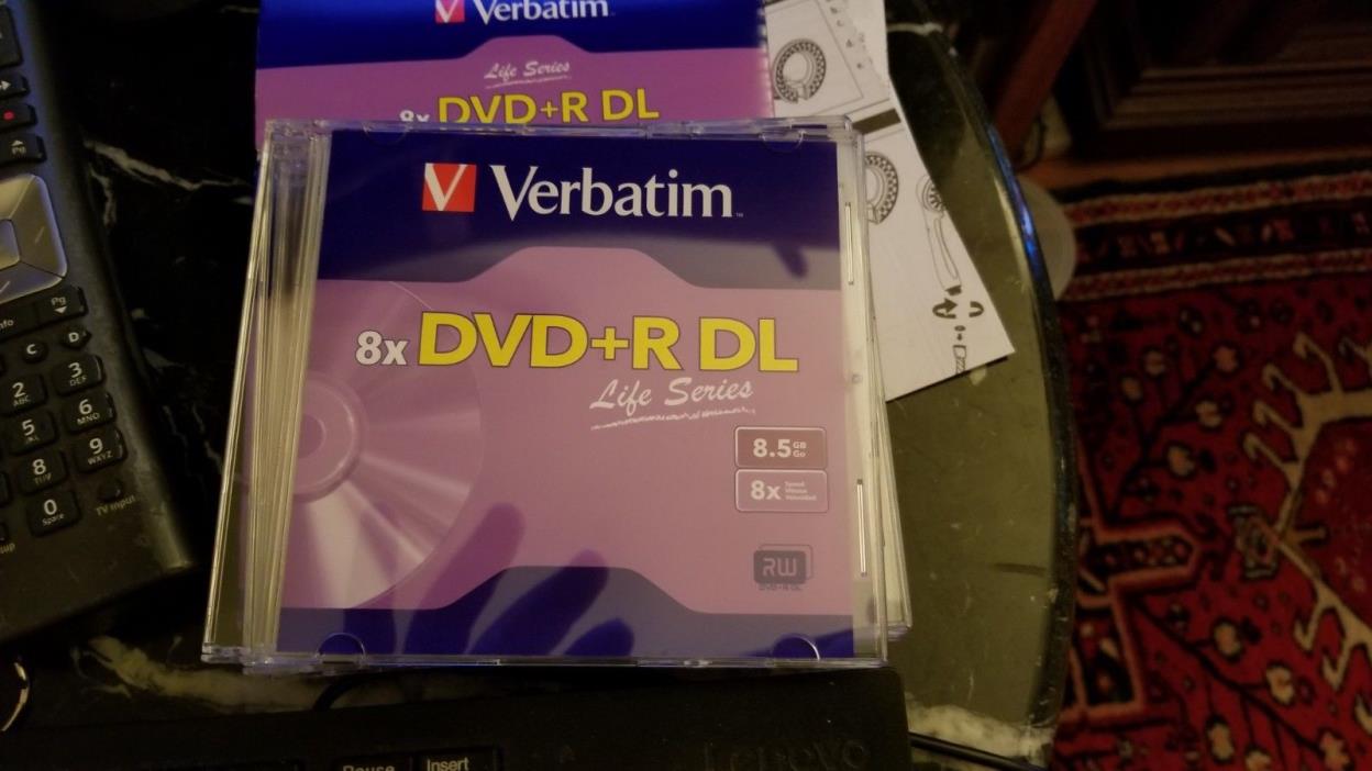 7 Verbatim DVD+r dl blank discs