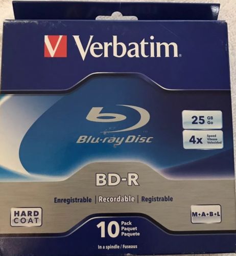 Verbatim Blu-ray Discs BD-R 25GB Hard Coat 4x Speed Recordable