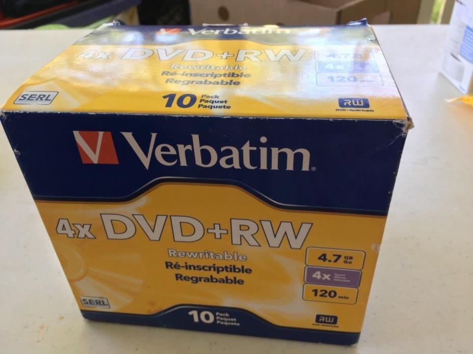 Verbatim 4.7 GB 1x- 4x ReWritable Disc DVD+RW 9-Disc In cases