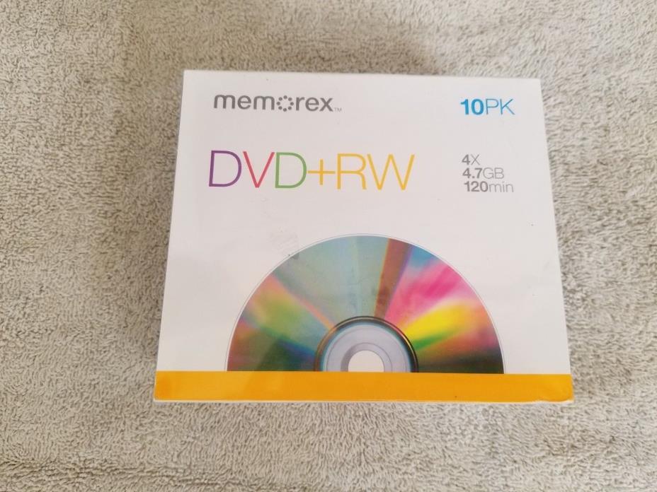 Dvd RW 10 Pack Memorex 4X 4.7GB 120 min