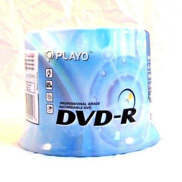 PLAYO DVD-R 60 Pack - Professional Grade Recordable DVD-R 4.7GB 120MM 1-16X