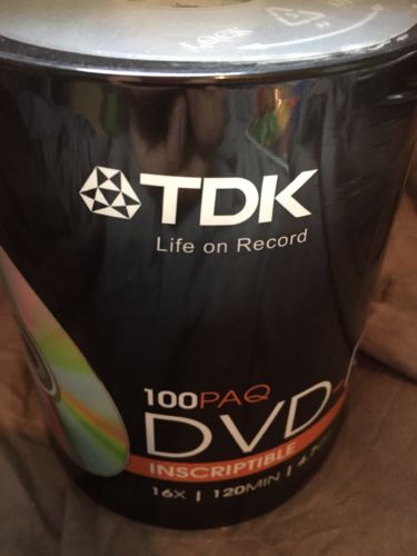 TDK DVD-R 100 pack Recordable 16x 120 min 4.7 GB