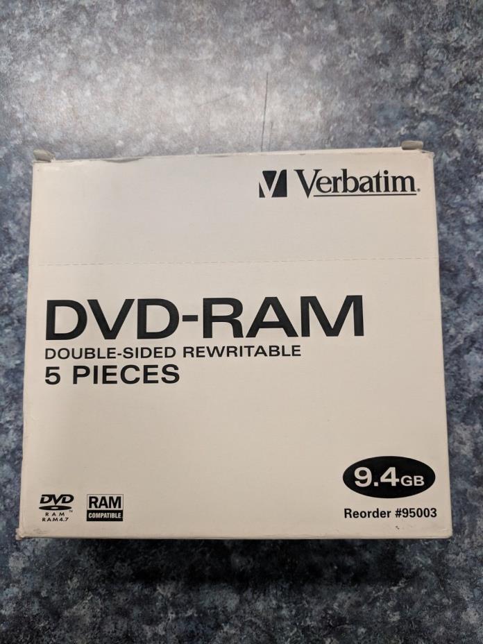 Lot of 5 - Verbatim DVD-RAM 9.4 GB 95003