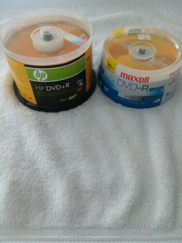 Hp 4.7gb 16x Dvd+R (50-ct Cake Box Spindle) plus Maxell Dvd+R (30 count) 4.7 120