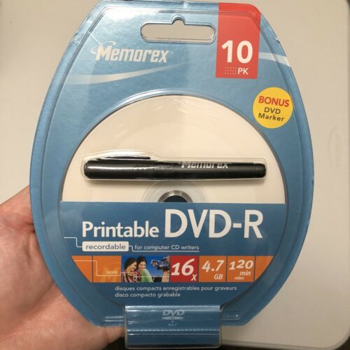 New Memorex DVD-R 10 Pack 16X 4.7GB 120Min