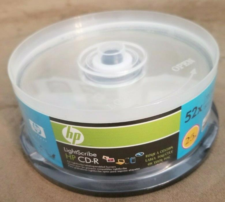HP LightScribe CD-R 52x Blank Disc Printable Media Storage700MB 80mins - 25 Pack