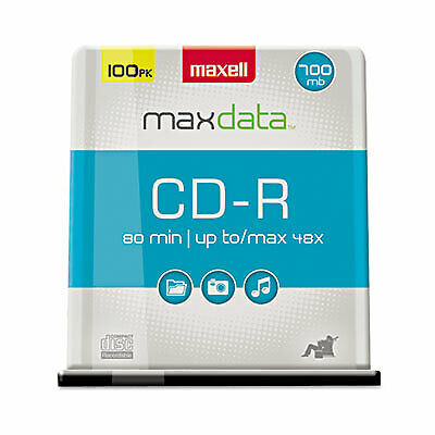 CD-R Discs, 700MB/80min, 48x, Spindle, Silver, 100/Pack 648200  - 1 Each