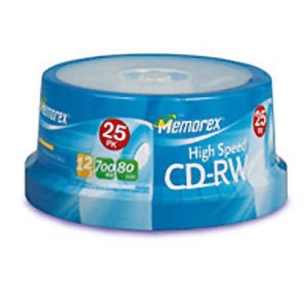 Memorex High Speed CD-RW 25 Pack 700MB 80 Mins 12x