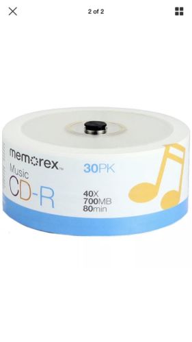 30pk New Memorex 40X Music Digital audio 700MB 80min CD-R