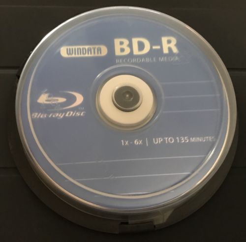 WINDATA BD-R 1-6X BLU-RAY RECORDABLE DISC 9 PACK SPINDLE