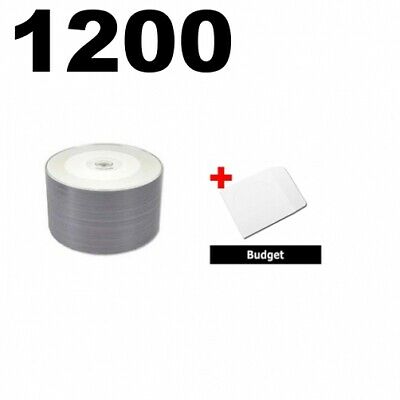 1200 Grade A 8X DVD-R 4.7GB White Top Shrink Wrap & 1000 Paper Sleeves
