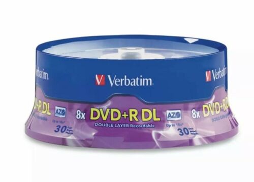 Verbatim DVD+R DL AZO 8.5GB 8x-10x Branded Double Layer Recordable Disc, 30-Disc