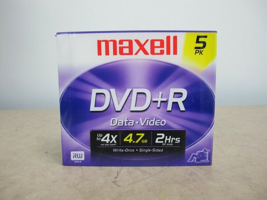 MAXELL DVD+R Data Video 4.7GB DVD Recordable Disc ( 5-Pack )