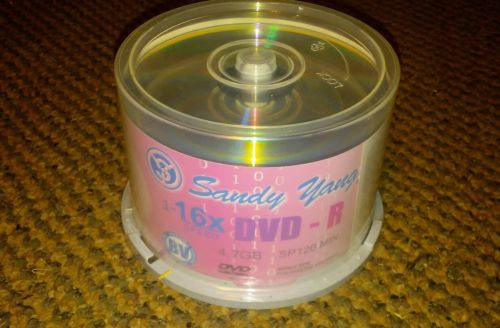 NEW IN PACKAGE 50 COUNT RECORDABLE MEDIA BLANK MOVIE DVD PC 4.7 GB DVD -R