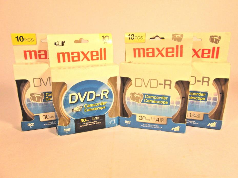 MAXELL DVD-R Compatible Camcorder Video 30 min 1.4 GB 40 Disks New