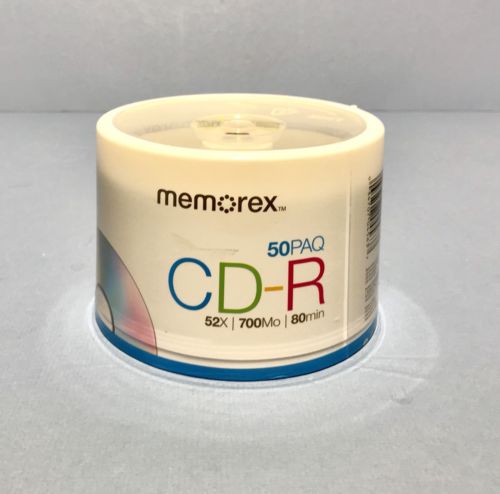 50 Pack Memorex 52x CD-R Spindle 700 MB 80 Min - NEW