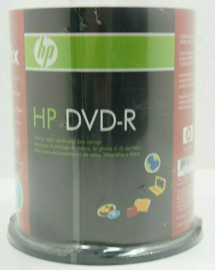 *NEW* 100 HP DVD-R 16X Blank DVDR Discs 4.7GB