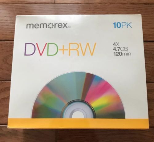 Memorex DVD-RW  4X-4.7 GB-120 Min  10pk New And Sealed