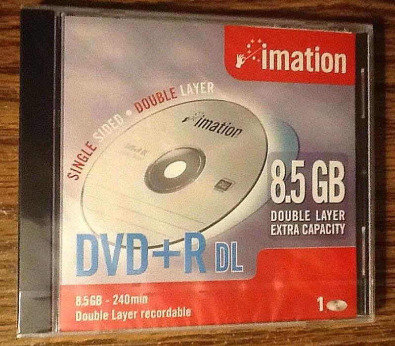 Imation DVD+R Single Sided Double Layer DL 8.5 GB Blank Recordable DVD 240 min