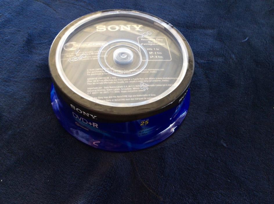 SONY DVD-R 4.7GB 120min Recordable DVD Disc Spindle Pack 25