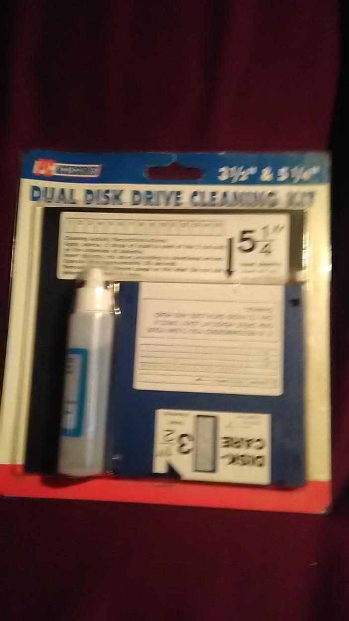 PC ACCESSORIES DUAL DISK DRIVE CLEANING KIT 3 1/2 & 5 1/4