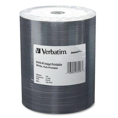 VERBATIM CORPORATION 97016 100PK DVD-R 16X 4.7GB WHITE