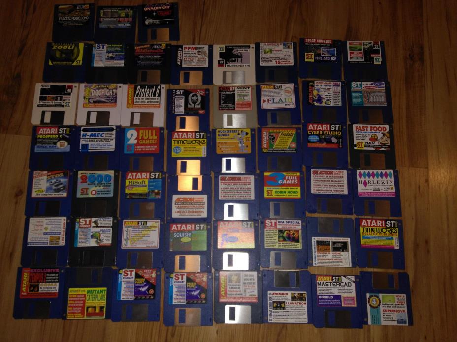 91 Atari ST Floppy Cover Disks, Games, Public Domain, Software, Plus 14 Amiga