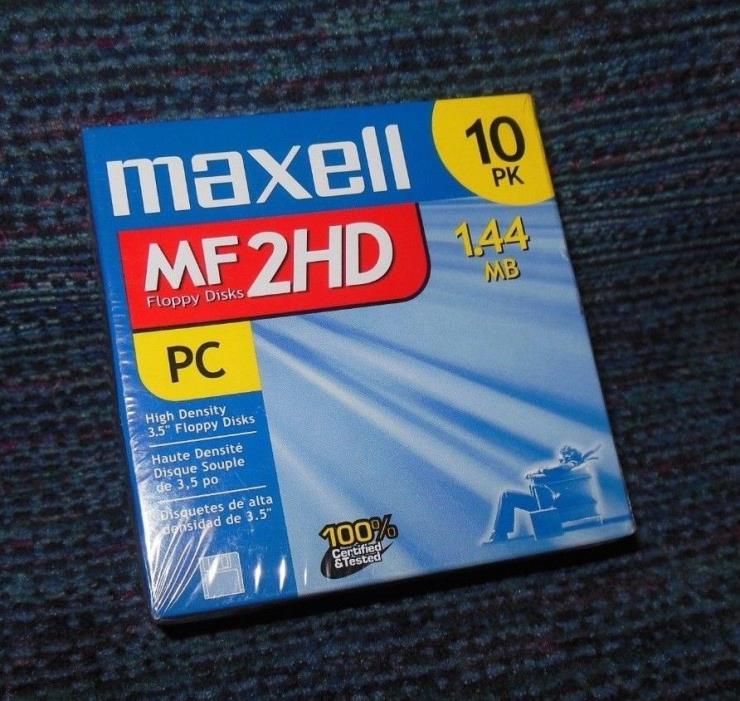 NEW 10 Maxell MF 2HD PC 3.5
