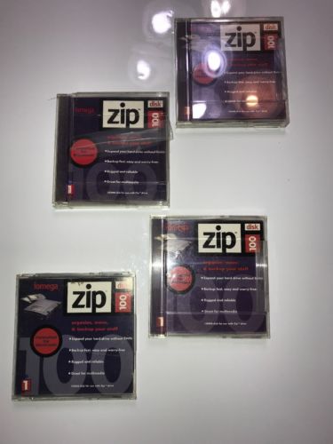 iomega Zip Disk 100 lot of 4 Used Disk Formatted for Macintosh