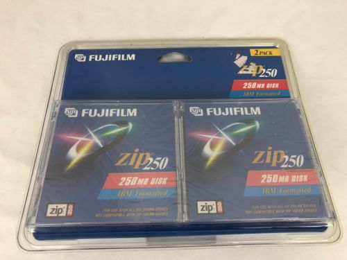 Fujifilm Zip 250mg Disk Formated 2 Pack New