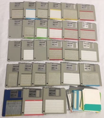 Lot Of (27) Used MAXELL DSDD Double Sided Double Density 3.5” Floppy Disks