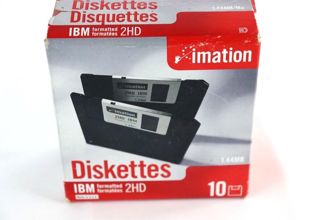 10  IBM Imation 2HD Diskettes 1.44 MB 3.5
