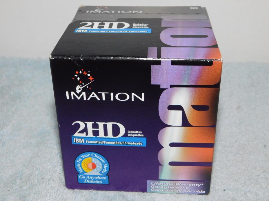Imation 2HD 25 Diskettes IBM Formatted High Density 1.44 MB~New & Sealed Box!!