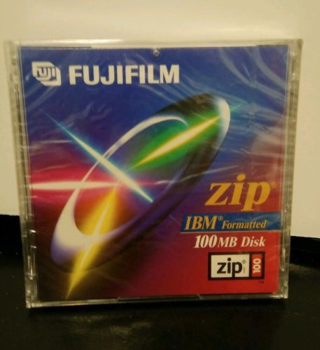 Zip Disk 100MB by Fujifilm for Zip Drives Sealed Single IBM Formatted